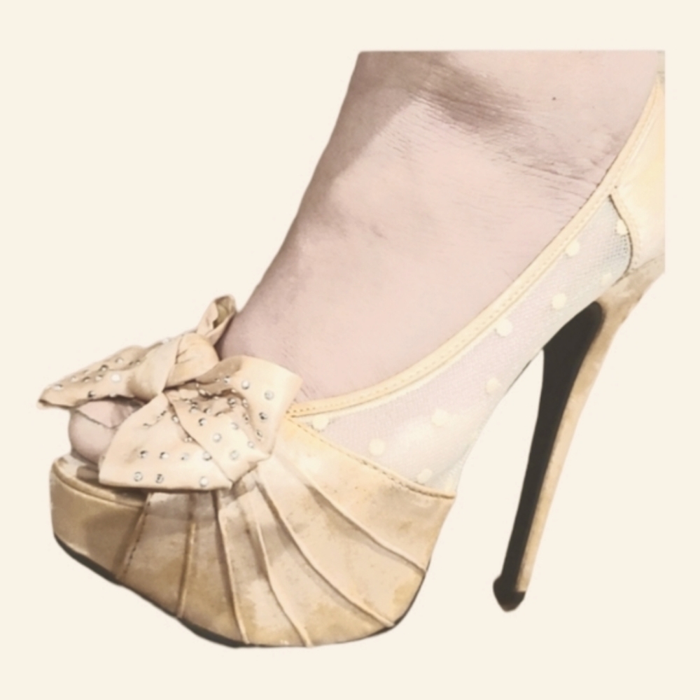 Peep-Toe Platform Heels